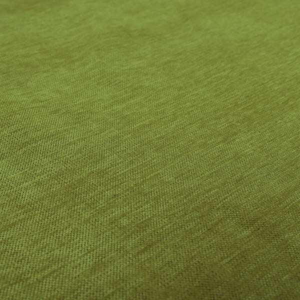 Tanga Superbly Soft Textured Plain Chenille Material Lime Green Colour Furnishing Upholstery Fabrics - Made To Measure Curtains