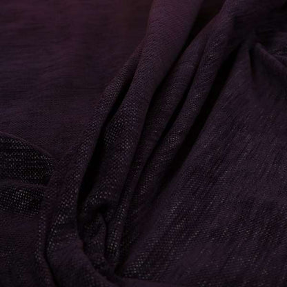 Tanga Superbly Soft Textured Plain Chenille Material Purple Colour Furnishing Upholstery Fabrics