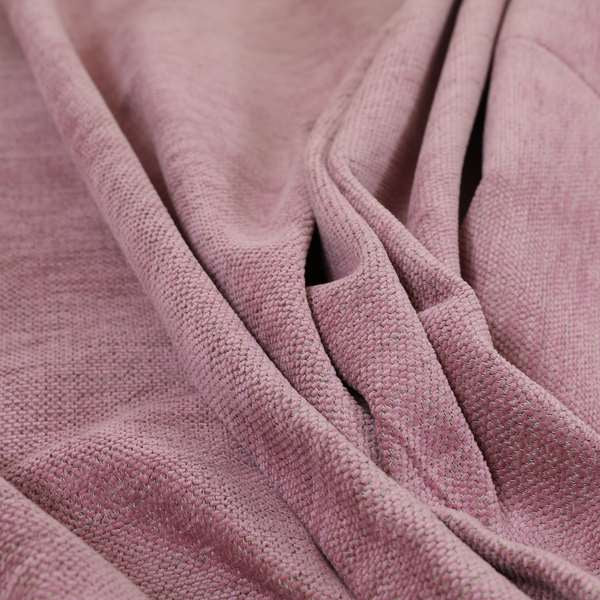 Tanga Superbly Soft Textured Plain Chenille Material Soft Pink Colour Furnishing Upholstery Fabrics - Roman Blinds