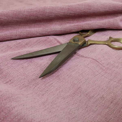 Tanga Superbly Soft Textured Plain Chenille Material Soft Pink Colour Furnishing Upholstery Fabrics - Made To Measure Curtains