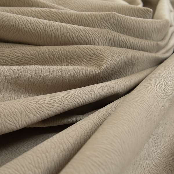 Tanisha Embossed Pattern Soft Velvet Upholstery Fabric In Beige Colour - Handmade Cushions