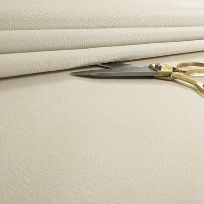 Tanisha Embossed Pattern Soft Velvet Upholstery Fabric In White Colour