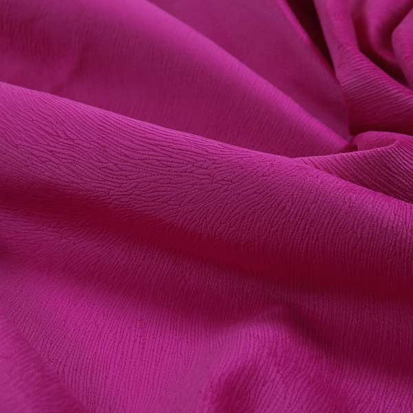 Tanisha Bright Pink Colour Soft Velvet Upholstery Fabric In Embossed Self Pattern Design - Roman Blinds