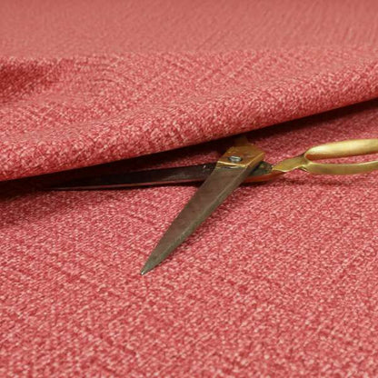 Tapini Designer Soft Textured Printed Velvet Fabric Red Colour Furnishing Interior Fabric