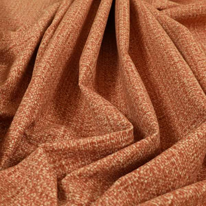 Tapini Designer Soft Textured Printed Velvet Fabric Rust Orange Colour Furnishing Interior Fabric