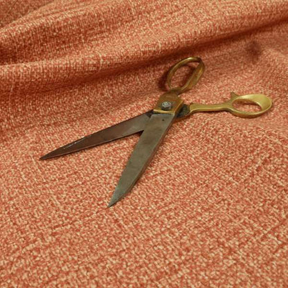 Tapini Designer Soft Textured Printed Velvet Fabric Rust Orange Colour Furnishing Interior Fabric