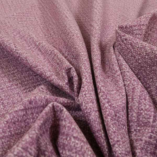 Tapini Designer Soft Textured Printed Velvet Fabric Purple Colour Furnishing Interior Fabric