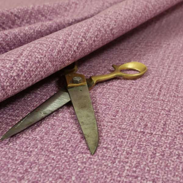 Tapini Designer Soft Textured Printed Velvet Fabric Purple Colour Furnishing Interior Fabric