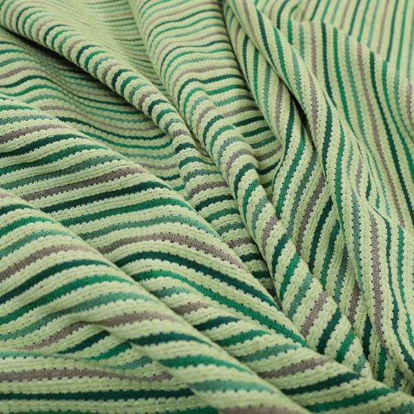 Turin Woven Chenille Textured Like Corduroy Upholstery Fabric In Green Colour