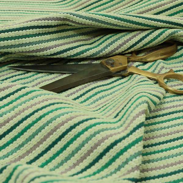 Turin Woven Chenille Textured Like Corduroy Upholstery Fabric In Green Colour - Made To Measure Curtains