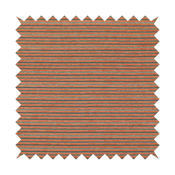 Turin Woven Chenille Textured Like Corduroy Upholstery Fabric In Orange Colour