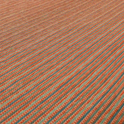 Turin Woven Chenille Textured Like Corduroy Upholstery Fabric In Orange Colour - Roman Blinds