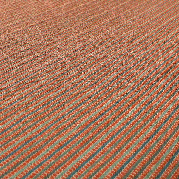 Turin Woven Chenille Textured Like Corduroy Upholstery Fabric In Orange Colour - Made To Measure Curtains