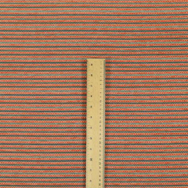 Turin Woven Chenille Textured Like Corduroy Upholstery Fabric In Orange Colour