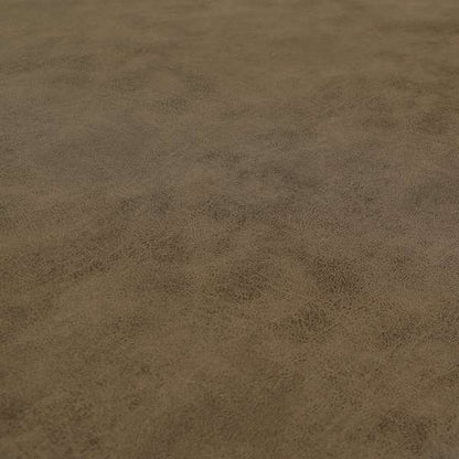 Utah Suede Leather Effect Soft Grain Look Finish Upholstery Material In Brown Colour