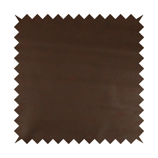Utah Suede Leather Effect Soft Grain Look Finish Upholstery Material In Dark Brown Colour