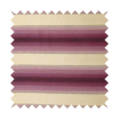 Designer Broad Striped Pattern Chenille Upholstery Furnishing Fabric In Pink Cream Colour VAL260416-62