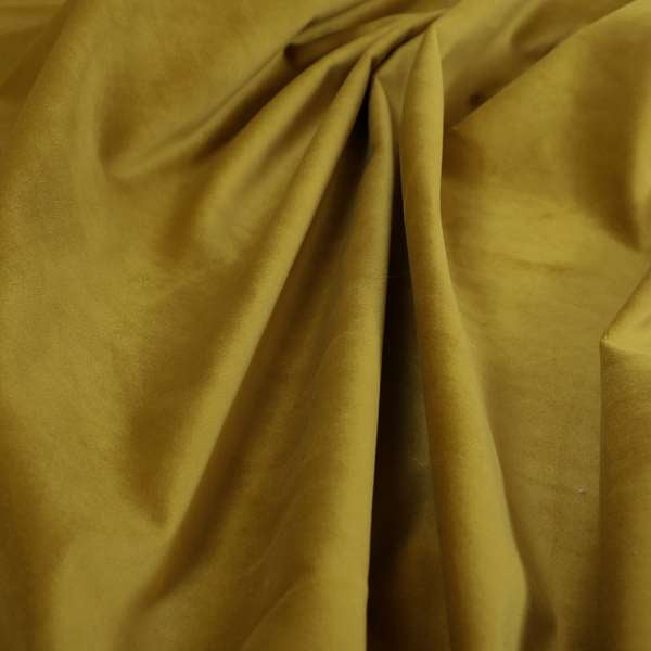 Venice Velvet Fabrics In Yellow Colour Furnishing Upholstery Velvet Fabric - Roman Blinds
