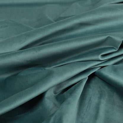 Venice Velvet Fabrics In Ocean Blue Colour Furnishing Upholstery Velvet Fabric - Roman Blinds