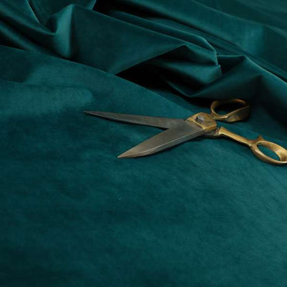 Venice Velvet Fabrics In Teal Colour Furnishing Upholstery Velvet Fabric - Roman Blinds