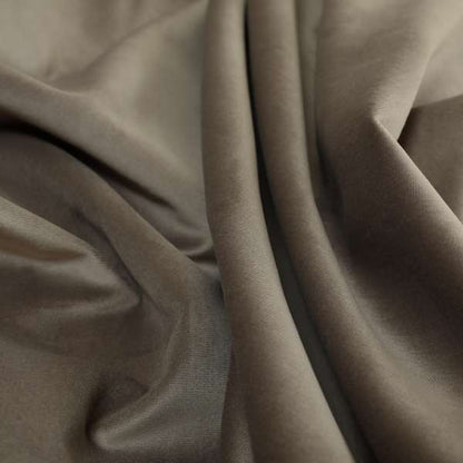 Venice Velvet Fabrics In Mink Brown Colour Furnishing Upholstery Velvet Fabric - Made To Measure Curtains