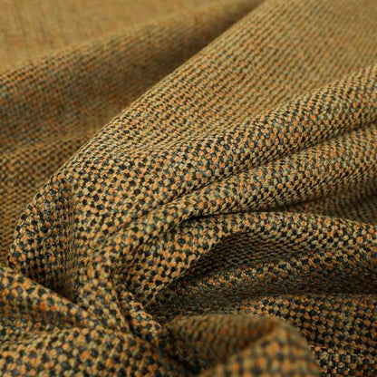 Verona Unique Textured Basket Weave Heavyweight Upholstery Fabric In Orange Black Colour - Made To Measure Curtains