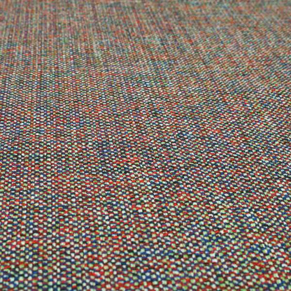 Verona Unique Textured Basket Weave Heavyweight Upholstery Fabric In Red Blue Green Colours - Roman Blinds