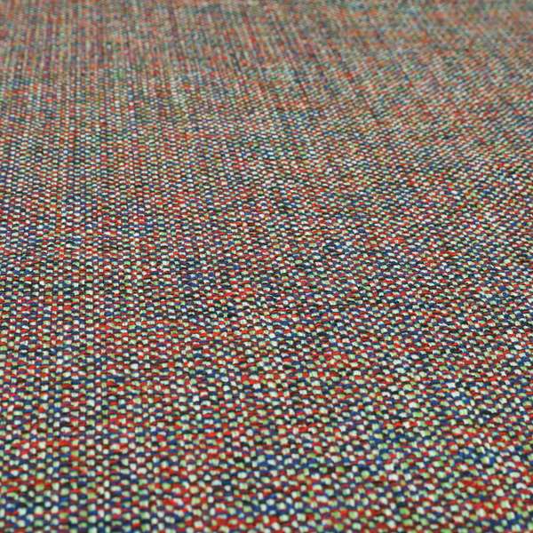 Verona Unique Textured Basket Weave Heavyweight Upholstery Fabric In Red Blue Green Colours