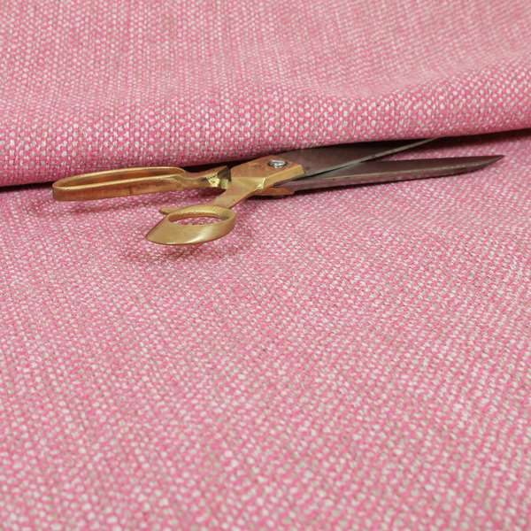 Verona Unique Textured Basket Weave Heavyweight Upholstery Fabric In Pink Colour - Roman Blinds