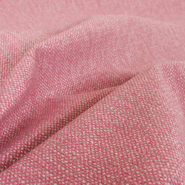 Verona Unique Textured Basket Weave Heavyweight Upholstery Fabric In Pink Colour - Made To Measure Curtains