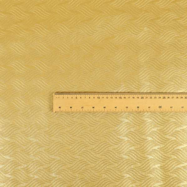 Waldorf Designer Vinyl Pattern Faux Leather Upholstery Fabric In Gold