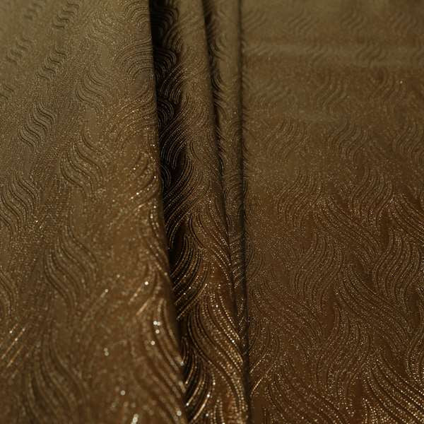 Waldorf Designer Vinyl Pattern Faux Leather Upholstery Fabric In Brown