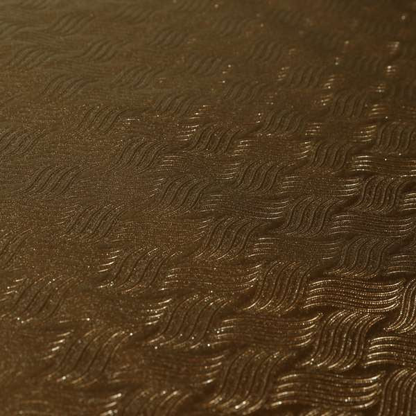 Waldorf Designer Vinyl Pattern Faux Leather Upholstery Fabric In Brown