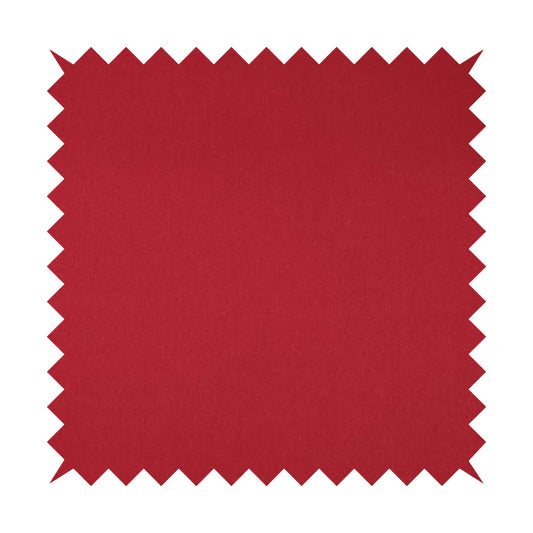 Wiltshire Plain Poly Cotton Flat Weave Upholstery Curtains Fabric In Red Colour