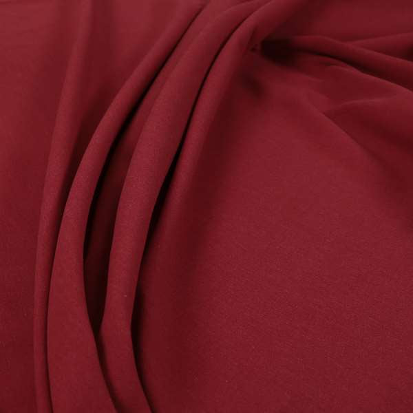 Wiltshire Plain Poly Cotton Flat Weave Upholstery Curtains Fabric In Red Colour