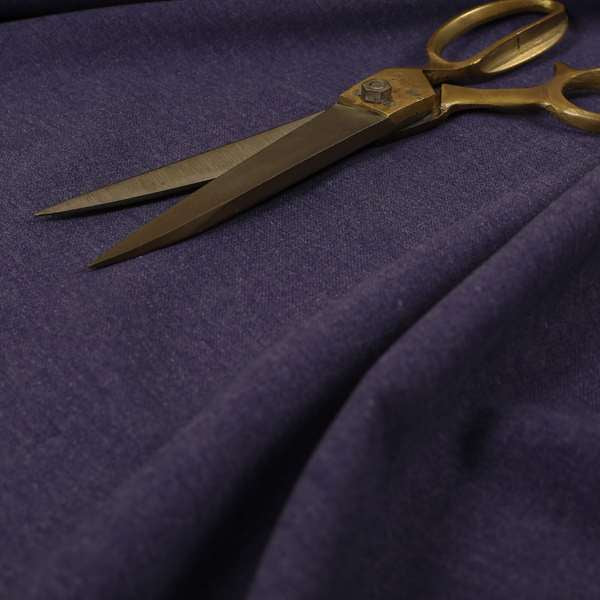 Wiltshire Plain Poly Cotton Flat Weave Upholstery Curtains Fabric In Purple Colour - Handmade Cushions