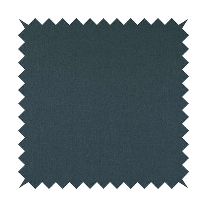 Wiltshire Plain Poly Cotton Flat Weave Upholstery Curtains Fabric In Denim Blue Colour