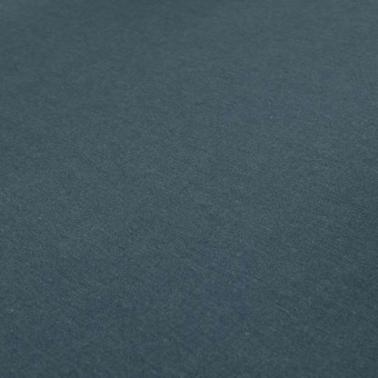 Wiltshire Plain Poly Cotton Flat Weave Upholstery Curtains Fabric In Denim Blue Colour - Made To Measure Curtains