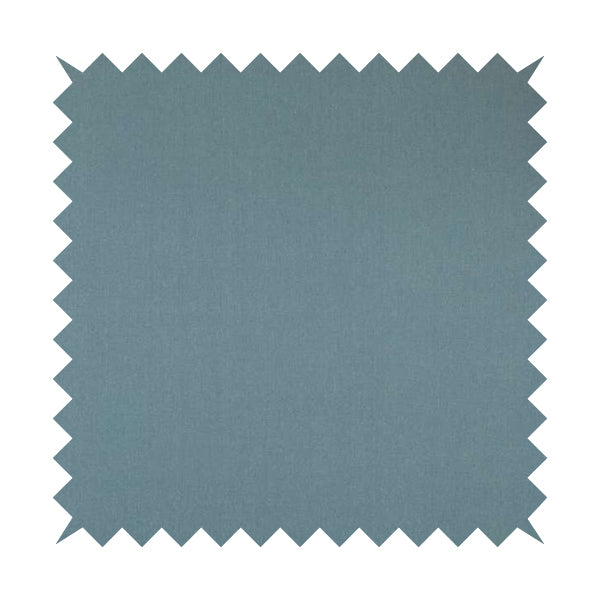 Wiltshire Plain Poly Cotton Flat Weave Upholstery Curtains Fabric In Sky Blue Colour - Roman Blinds