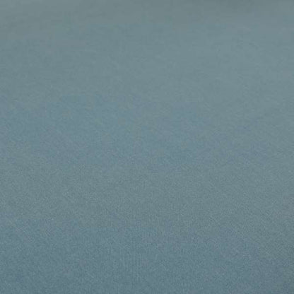 Wiltshire Plain Poly Cotton Flat Weave Upholstery Curtains Fabric In Sky Blue Colour - Roman Blinds