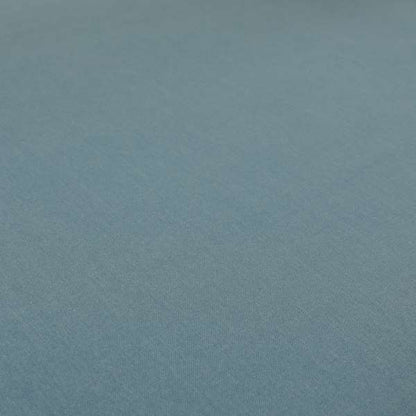 Wiltshire Plain Poly Cotton Flat Weave Upholstery Curtains Fabric In Sky Blue Colour
