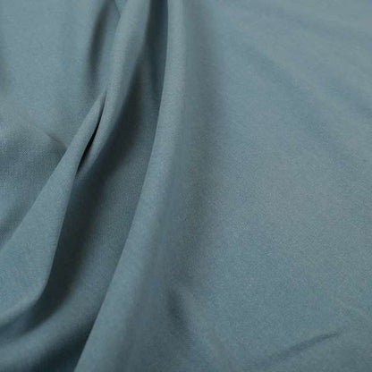 Wiltshire Plain Poly Cotton Flat Weave Upholstery Curtains Fabric In Sky Blue Colour - Handmade Cushions