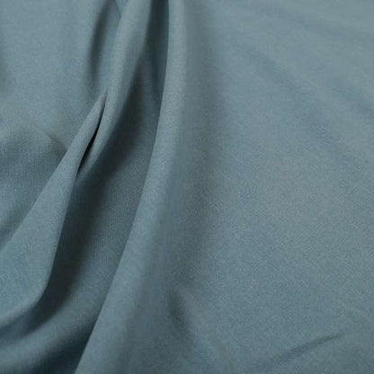 Wiltshire Plain Poly Cotton Flat Weave Upholstery Curtains Fabric In Sky Blue Colour