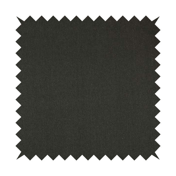 Wiltshire Plain Poly Cotton Flat Weave Upholstery Curtains Fabric In Black Colour - Roman Blinds