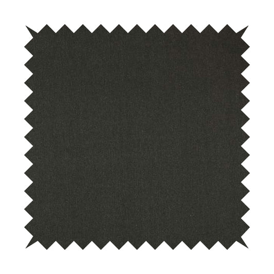 Wiltshire Plain Poly Cotton Flat Weave Upholstery Curtains Fabric In Black Colour