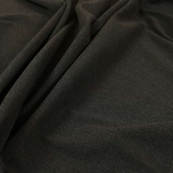 Wiltshire Plain Poly Cotton Flat Weave Upholstery Curtains Fabric In Black Colour - Made To Measure Curtains