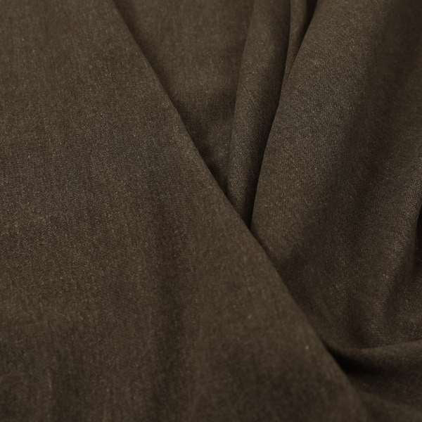Wiltshire Plain Poly Cotton Flat Weave Upholstery Curtains Fabric In Brown Colour - Roman Blinds