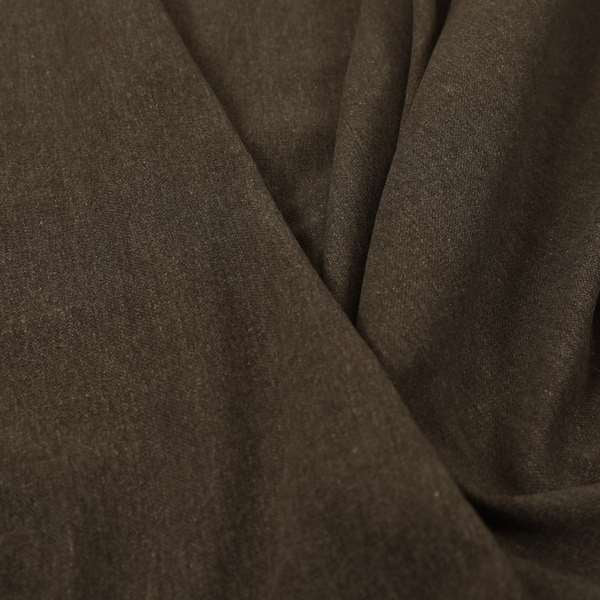 Wiltshire Plain Poly Cotton Flat Weave Upholstery Curtains Fabric In Brown Colour - Made To Measure Curtains