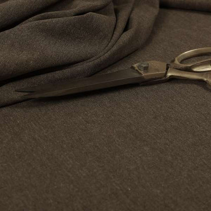 Wiltshire Plain Poly Cotton Flat Weave Upholstery Curtains Fabric In Brown Colour - Made To Measure Curtains