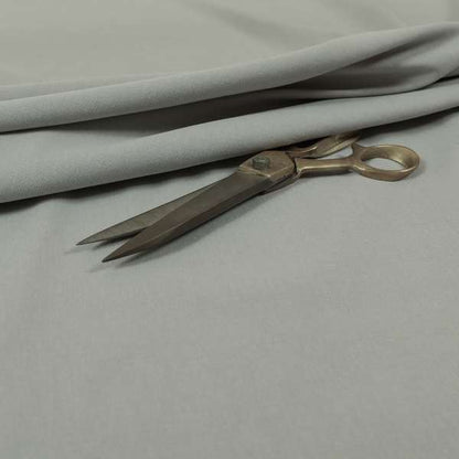 Wiltshire Plain Poly Cotton Flat Weave Upholstery Curtains Fabric In Silver Colour - Made To Measure Curtains